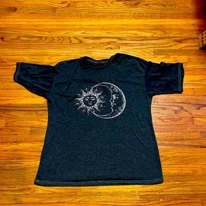 Gray moon and sun shirt